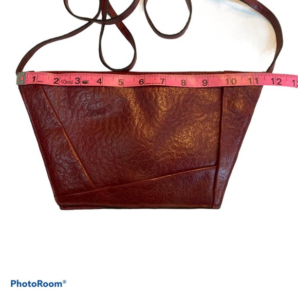 Vintage 1980's Crossbody Italian Leather Purse - Picture 3 of 4